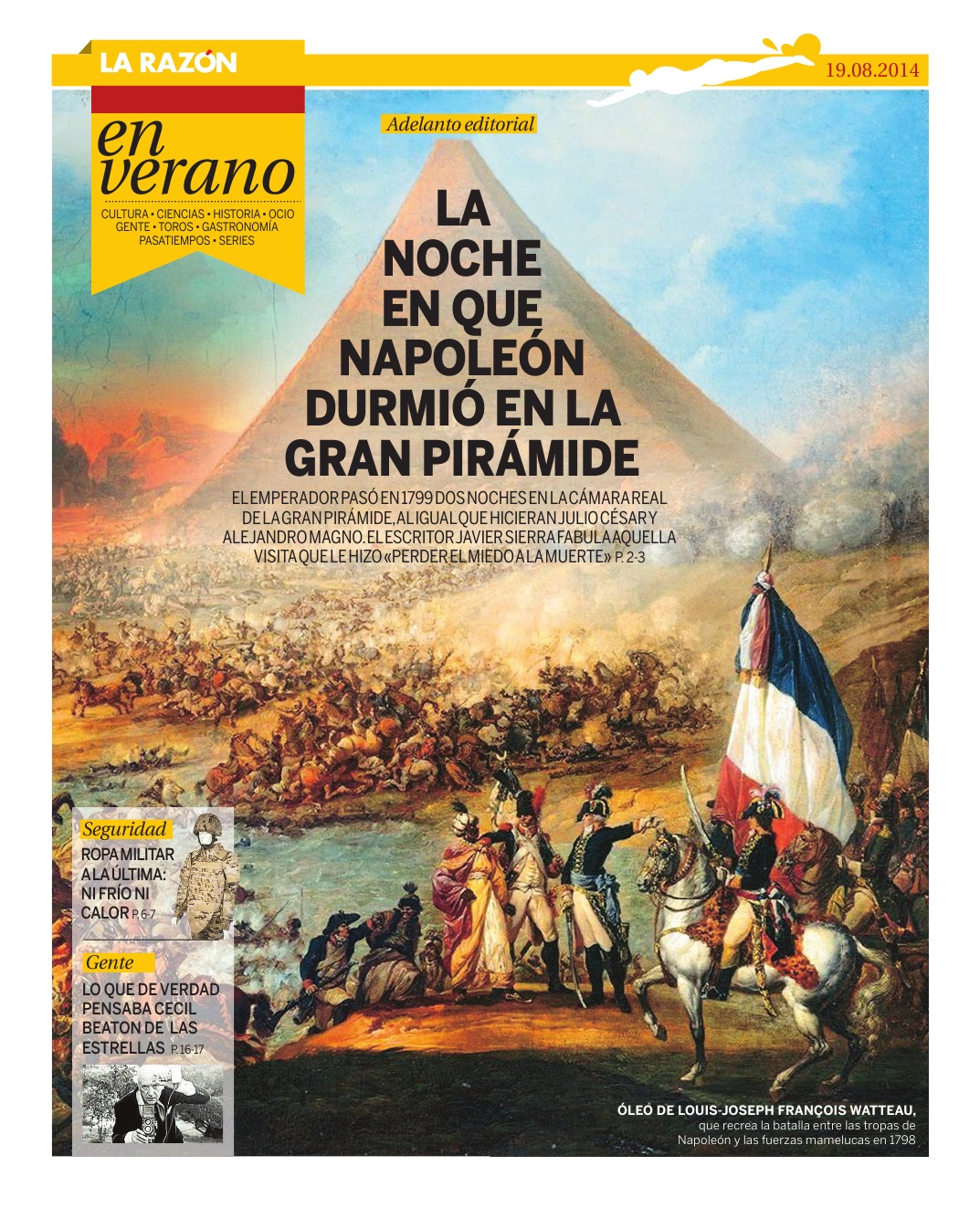20140819 LA RAZÓN La noche en que Napoleón durmió en la Gran Pirámide