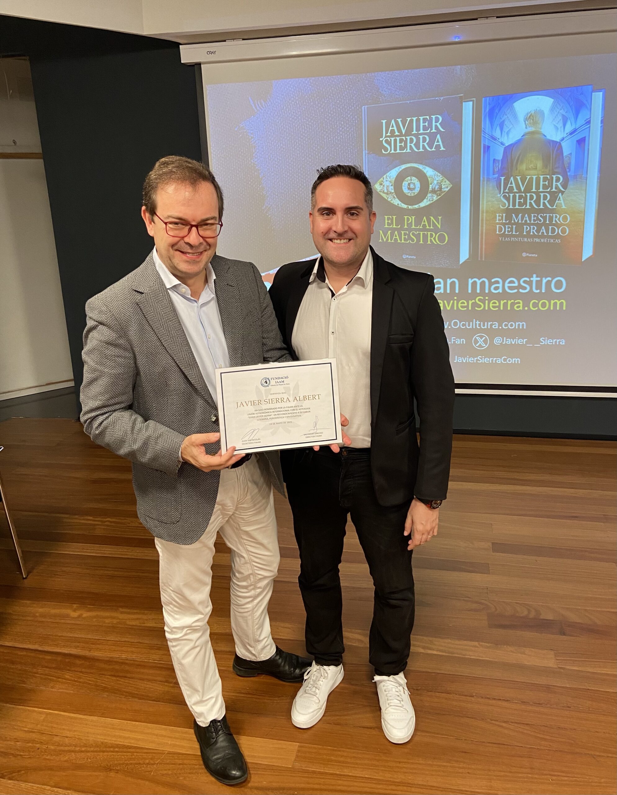 Javier Sierra y Juan San Nicolás del FIAAM